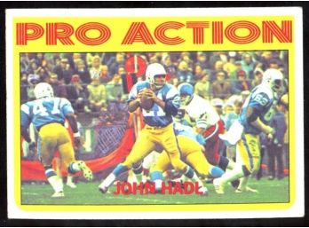 1972 Topps Football John Hadl Pro Action #254 San Diego Chargers Vintage