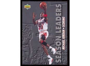 1993 Upper Deck Basketball Michael Jordan Season Leaders #166 Chicago Bulls HOF