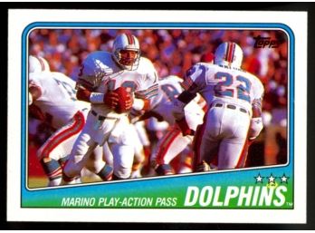 1988 Topps Football Miami Dolphins Dan Marino Play Action Pass #189 Vintage HOF