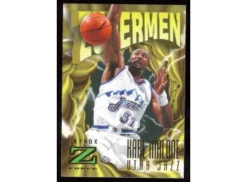 1997 Skybox Z-force Basketball Karl 'the Mailman' Malone Zupermen #182 Utah Jazz HOF