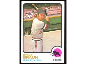 1973 Topps Baseball Steve Braun #16 Minnesota Twins Vintage