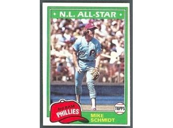 1981 Topps Baseball Mike Schmidt NL All Star #540 Philadelphia Phillies Vintage HOF