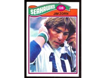 1977 Topps Football Jim Zorn Rookie Card #65 Seattle Seahawks Vintage RC