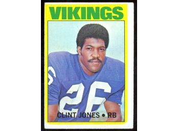 1972 Topps Football Clint Jones #166 Minnesota Vikings Vintage