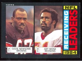 1985 Topps Football Ozzie Newsome Art Monk 1984 NFL Receiving Leaders #193 Vintage