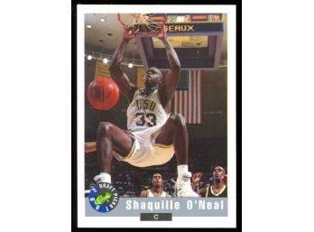 1992 Classic Basketball Shaquille O'Neal Draft Picks Rookie Card #1 Orlando Magic RC