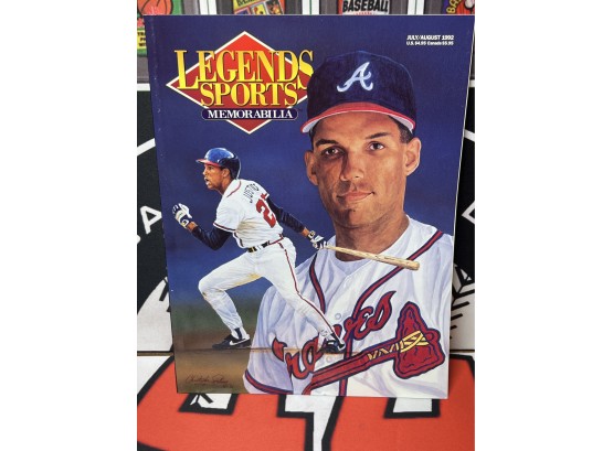 1992 Legends Sports Magazine David Justice Cover ~ Hobby Edition ~ Card Inserts