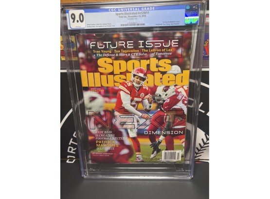 Sports Illustrated ~ Patrick Mahomes 1st Cover ~ CGC 9.0