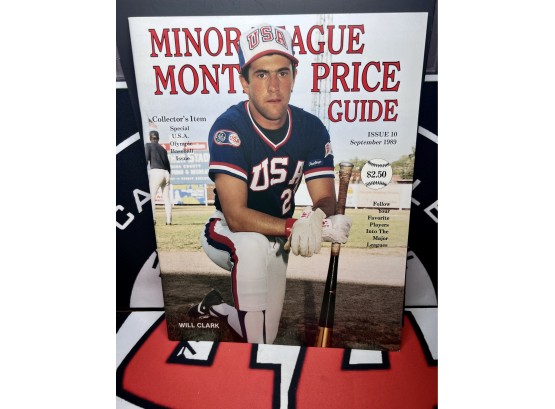 MINOR LEAGUE MONTHLY ~ SEPTEMBER 1988 ~ WILL CLARK COVER ~ MARK MCGWIRE BACK