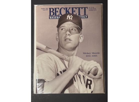 1995 Beckett Magazine Mickey Mantle 1931-1995