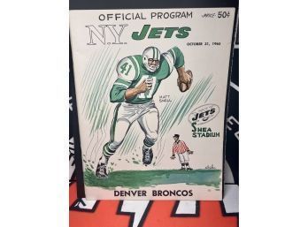 8/31/1965 ~ New York Jets Vs Denver Broncos Official Game Program