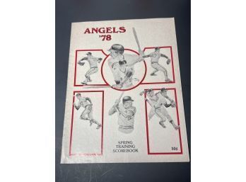 1978 Anaheim Angels Spring Training Program