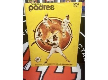 1977 San Diego Padres Official Program And Souvenir Magazine ~ Game Vs. Dodgers