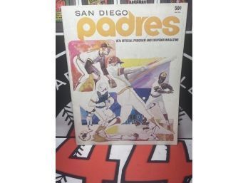 VINTAGE ~ 1974 SAN DIEGO PADRES VS LOS ANGELES DODGERS OFFICIAL MLB GAME PROGRAM