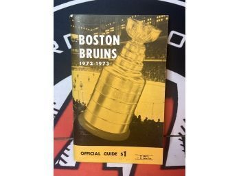 1972-1973 Boston Bruins Official Guide MINT CONDITION!