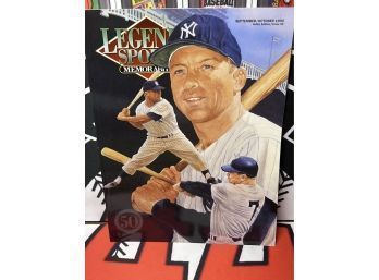 1993 Legends Sports Magazine Mickey Mantle ~ 50th Issue! Hobby Edition With Card & Post Card Inserts!