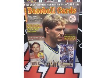 BASEBALL CARDS MAGAZINE MAY 1988 ~ BJ SURHOFF COVER