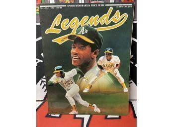1991 Sports Legends Magazine Ricky Henderson Vol. 4 Issue 2 Hobby Edition Limited /25,000 ~ Card Insert