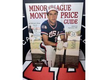 MINOR LEAGUE MONTHLY ~ SEPTEMBER 1988 ~ WILL CLARK COVER ~ MARK MCGWIRE BACK
