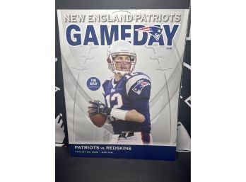 New England Patriots Gameday Program ~ August 26 2006 Tom Brady Cover ~ Vs Washington Redskins