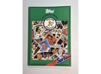 1988 Oakland A's Surf Topps Baseball Card Collectibles Book - ALL TOPPS CARDS
