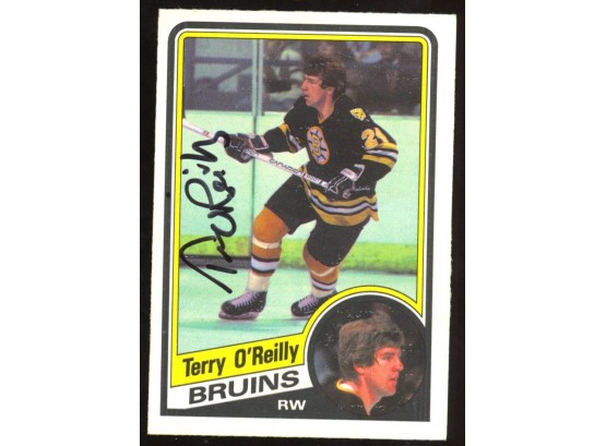 1984 O-pee-chee Hockey Terry O'Reilly On Card Autograph #13 Boston Bruins Vintage Auto
