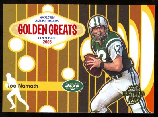 2005 Topps Football 50th Anniversary Joe Namath Golden Greats #GA2 New York Jets HOF