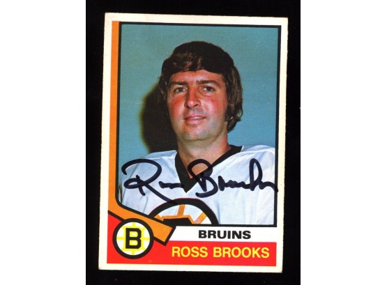 1974 OPC Ross Brooks On Card Auto