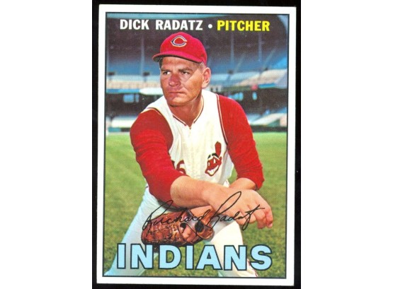 1967 Topps Baseball Dick Radatz #174 Cleveland Indians Vintage
