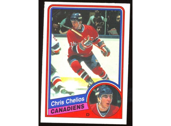 1984 O-pee-chee Hockey Chris Chelios Rookie Card #259 Montreal Canadiens Vintage RC