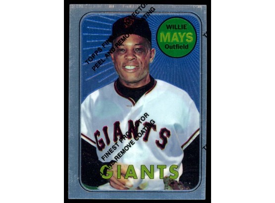 1997 Topps Baseball Willie Mays With Coating #190 San Francisco Giants HOF