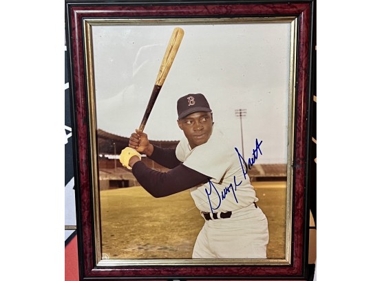 George Scott Boston Red Sox Autograph Singed 8x10 Photo Framed