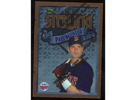 1996 Topps Finest Sterling Baseball Paul Molitor #194 Minnesota Twins