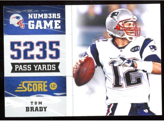 2012 Score Football Tom Brady Numbers Game #10 New England Patriots GOAT