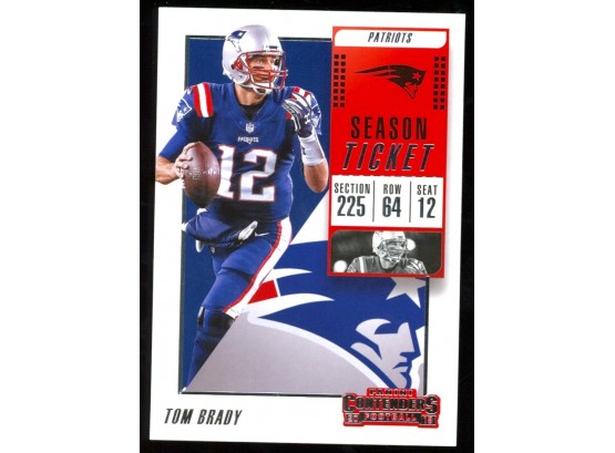 2018 Contenders Football Tom Brady Season Ticket #36 New England Patriots 7x Super Bowl Champ
