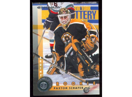 1997 Donruss Hockey Paxton Schafer Rookie Card #201 Boston Bruins RC