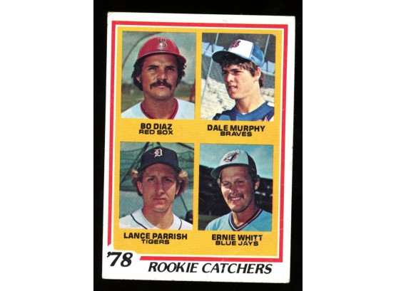 1978 Topps Baseball Rookie Catchers Bo Diaz / Dale Murphy / Lance Parish  Ernie Whitt