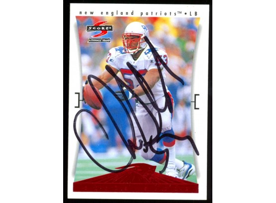 1997 Score Football Chris Slide Team Collection On Card Autograph #8 New England Patriots Auto