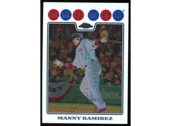 2008 Topps Chrome Baseball Manny Ramirez #60 Boston Red Sox