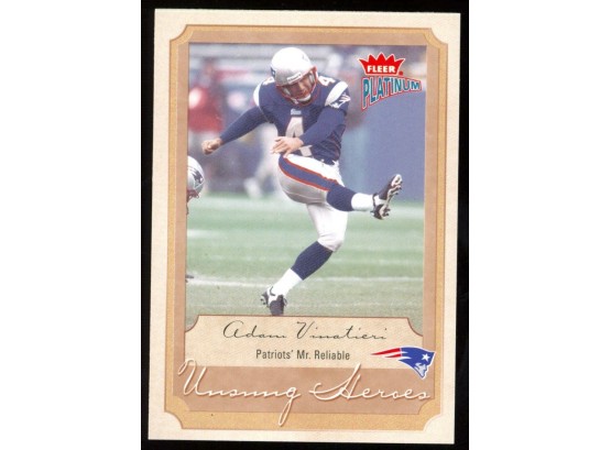2002 Fleer Platinum Football Adam Vinatieri #206 New England Patriots HOF