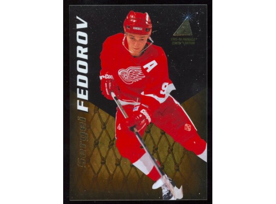 1995 Pinnacle Zenith Hockey Sergei Fedorov #30 Detroit Red Wings