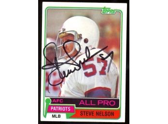1981 Topps Football Steve Nelson AFC All-pro #60 New England Patriots Vintage