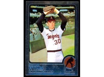 1998 Topps Finest Baseball Nolan Ryan #220 1973 Topps Reprint Los Angeles Angels HOF