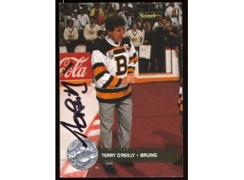 1991 NHL Pro Set Terry O'Reilly On Card Autograph #289 Boston Bruins Auto