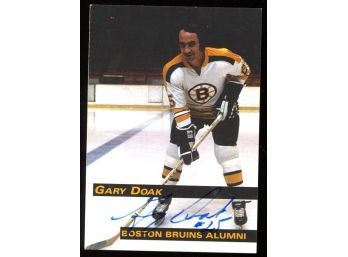 1998 Boston Bruins Alumni Gary Doak On Card Autograph #25