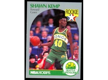 1990 NBA Hoops Shawn Kemp Rookie Card #279 Seattle Supersonics RC HOF