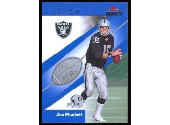 2002 Fleer Throwbacks Football Jim Plunkett QB Collection /1500 #3QB Oakland Raiders