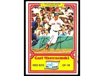 1981 Topps Drakes Baseball Carl Yastrzemski #1 Boston Red Sox Vintage HOF