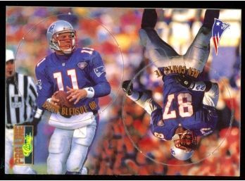 1995 Classic Pro Line Football Drew Bledsoe Ben Coates #C-17 New England Patriots