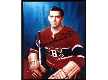 Maurice Richard 8x10 Autograph Montreal Canadiens Vintage Auto